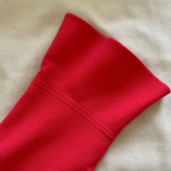 JCrew Poppy Red Flare Dress, Sz 8 zip back - Picture 3 of 7